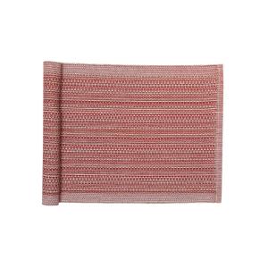 Löpare GERDA randig och melerad i röda nyanser. stl. 33x120cm