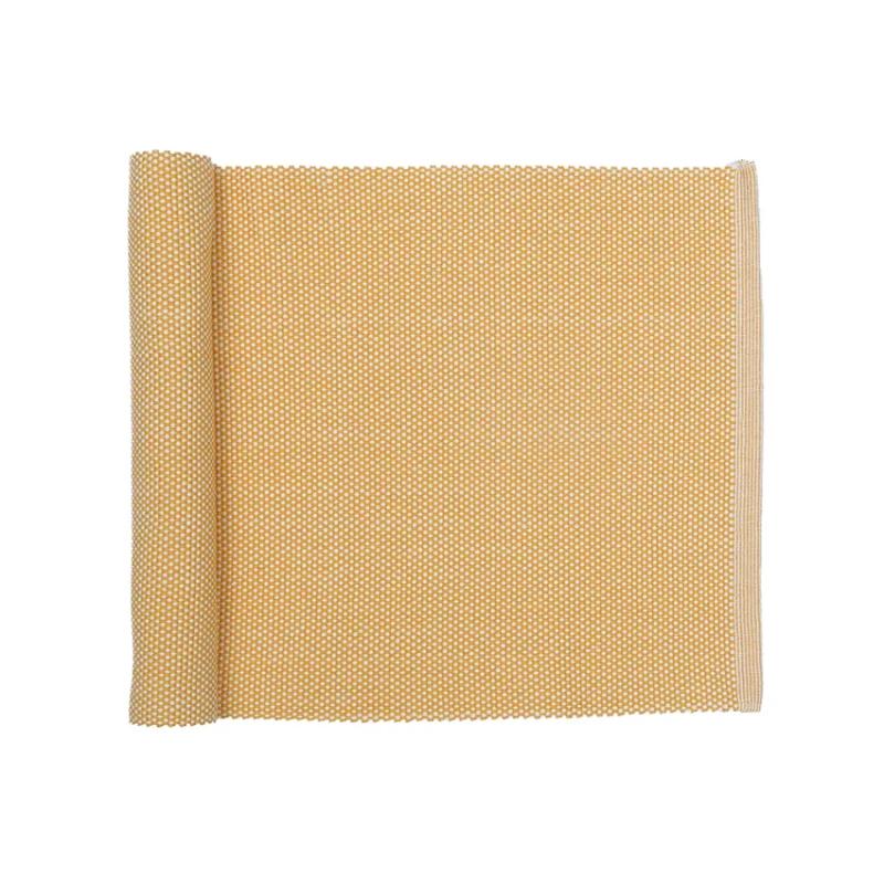 Löpare KALLE enfärgad, recycle, stl. 33x120cm, gul, beige
