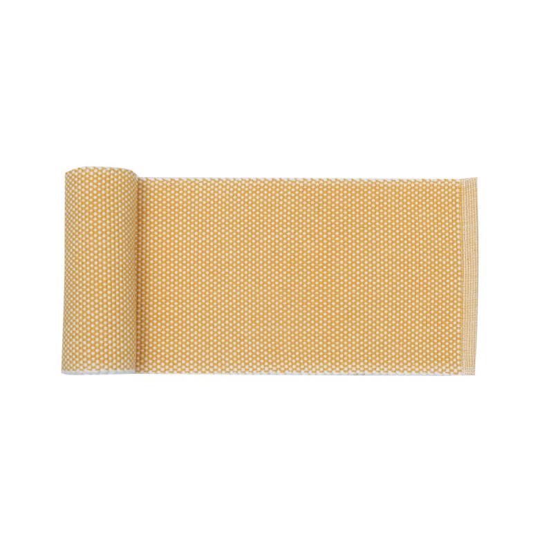 Löpare, fönsterremsa KALLE enfärgad, recycle, stl. 15x140cm, gul, beige