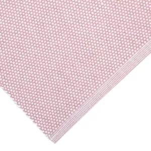 Löpare KALLE enfärgad, recycle, vävd i ljusrosa och vitt