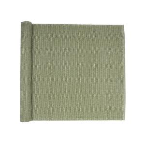 Löpare KALLE enfärgad, melerad, recycle, vävd i grönt och beige, stl.45x140 cm
