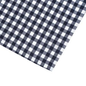 Duk BELLA, fyrkantig, återvunnet material, smårutig i marinblått och vitt stl. 90X90cm