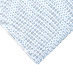 Löpare STEN, mönstervävd i två färger, recycle, stl. 33x120cm, ljusblå, vit