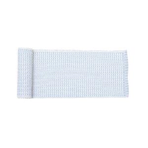 Löpare, fönsterremsa STEN, mönstervävd i två färger, recycle, stl.15x140cm, ljusblå, vit