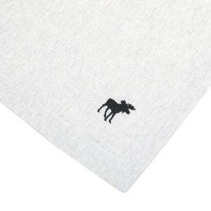 Servett eller liten duk, HELGE med broderad älg i svart, 2-pack stl. 45x45cm återvunnet material, ecru, beige