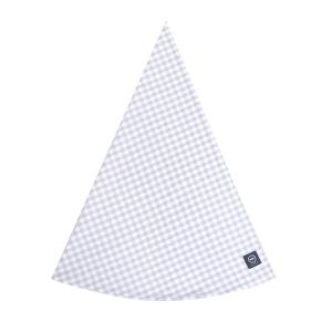 Rund Duk BELLA, smårutig i återvunnet material, Diameter 160cm, ljusgrå och vit