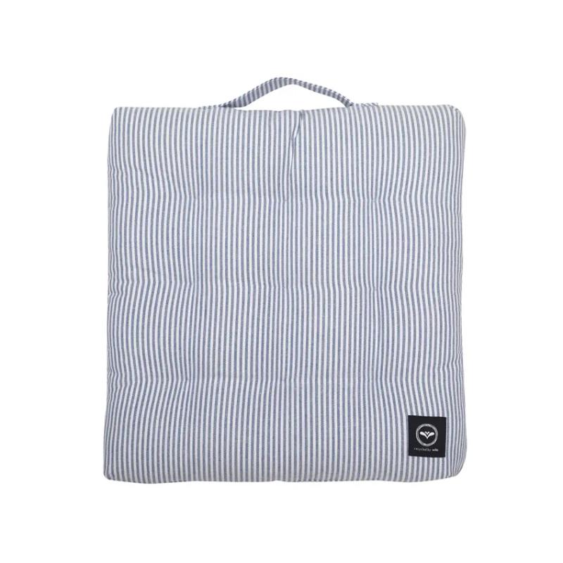 Dyna BOSSE, vattenavstötande yta, smalrandig i gråblått och vitt