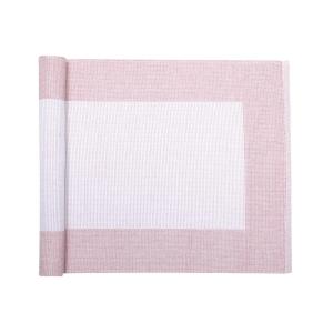 Löpare POPPY i ljusrosa och vitt med mörkare rosa ram runt kanterna