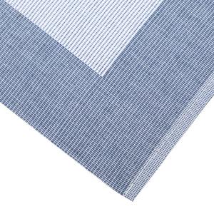 Löpare POPPY i gråblått och vitt med mörkare blå ram runt kanterna