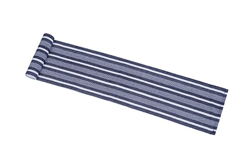 Bordslöpare marinblå randig 15x140cm