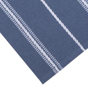 Löpare HERMAN i gråblått med tvinnade vita ränder, stl 45x140cm