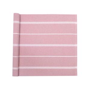 Löpare HERMAN i ljusrosa med tvinnade vita ränder, stl 45x140cm