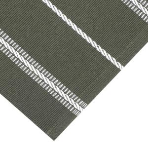 Löpare HERMAN i olivgrönt med tvinnade vita ränder, stl 33x120cm