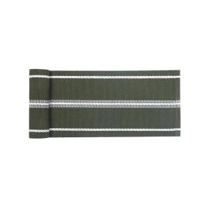 Löpare, fönsterremsa HERMAN i olivgrönt med tvinnade vita ränder, stl 15x140cm