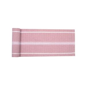 Löpare, fönsterremsa HERMAN i ljusrosa med tvinnade vita ränder, stl 15x140cm