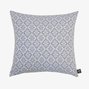 Kuddfodral ANNA, vävt i klassiskt bolstertyg i gråblått och vitt