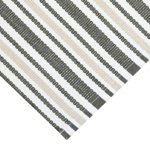 Bordslöpare CASPER smalrandig i olivgrönt, beige och offwhite