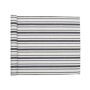 Bordslöpare CASPER smalrandig i svart, beige och offwhite