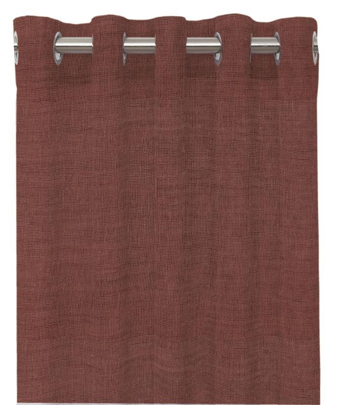 Gardinlängd Wayne med öljetter, tunn och skir Stl.2st 120x240cm, brun