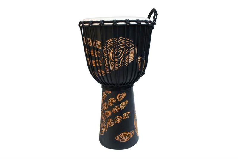 Toca Djembe Street Series Carved Hand Print Supertone 10'', TSSDJ-MHP