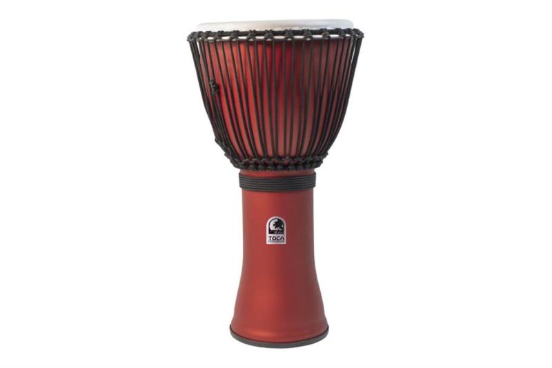 Toca Djembe Freestyle Rope Tuned matte racing red, SFDJ-10RR
