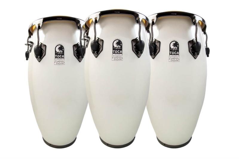 Toca Conga Fiberglass Magarita Blanca, Black Chrome Conga, 4611-3/4FMB