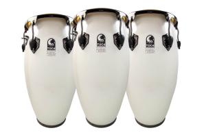 Toca Conga Fiberglass Magarita Blanca, Black Chrome Conga, 4611-3/4FMB