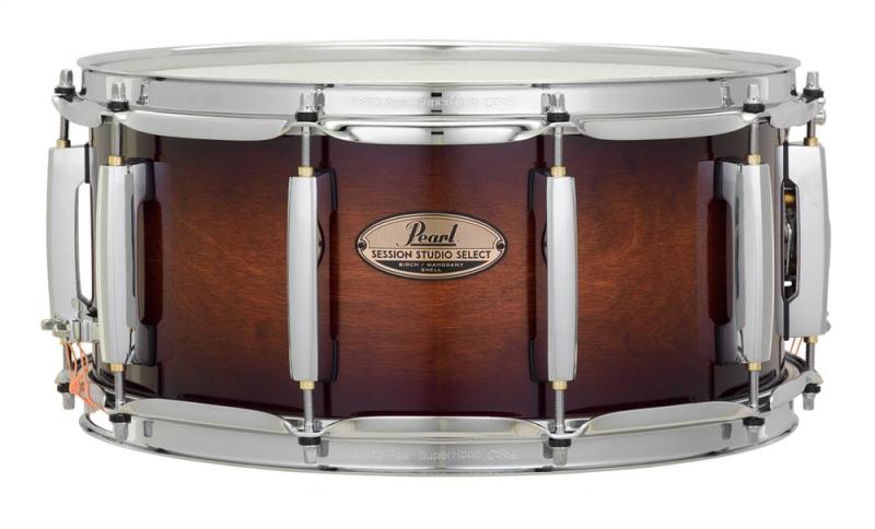 Pearl Session Studio Select 14x6.5 Snare Drum Gloss Barnwood Brown