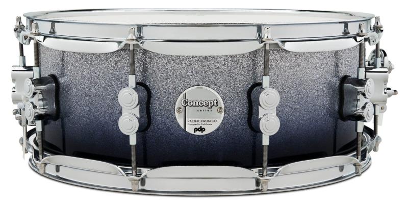 PDP Concept Maple Snare, 5.5x14'' - Silver to Black Fade Lacquer