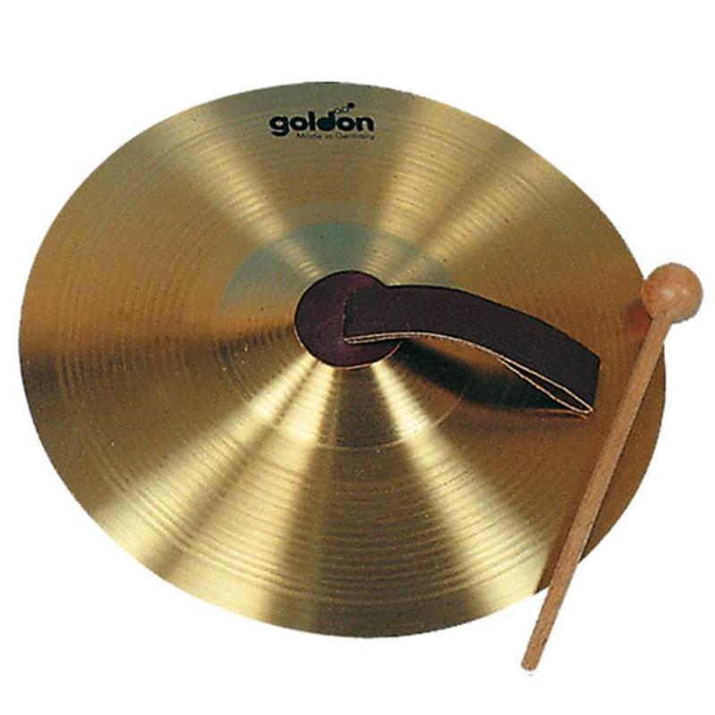 Goldon Cymbal brass 20 cm w/beater