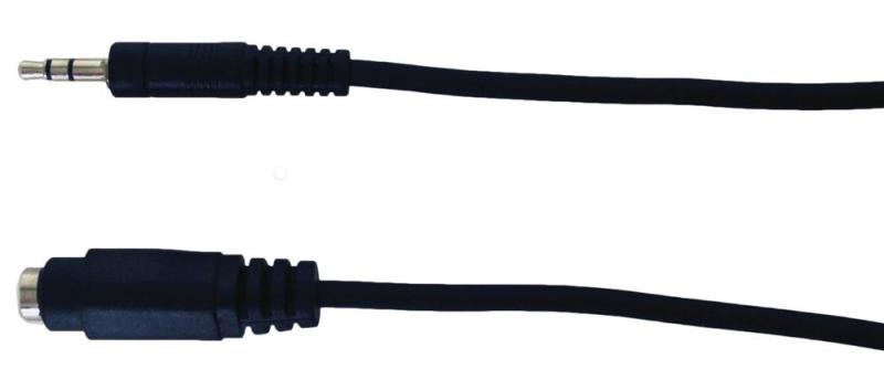 AMP MJS-310, förlängningskabel med 3,5mm Stereotelekontakter 3 m - Black