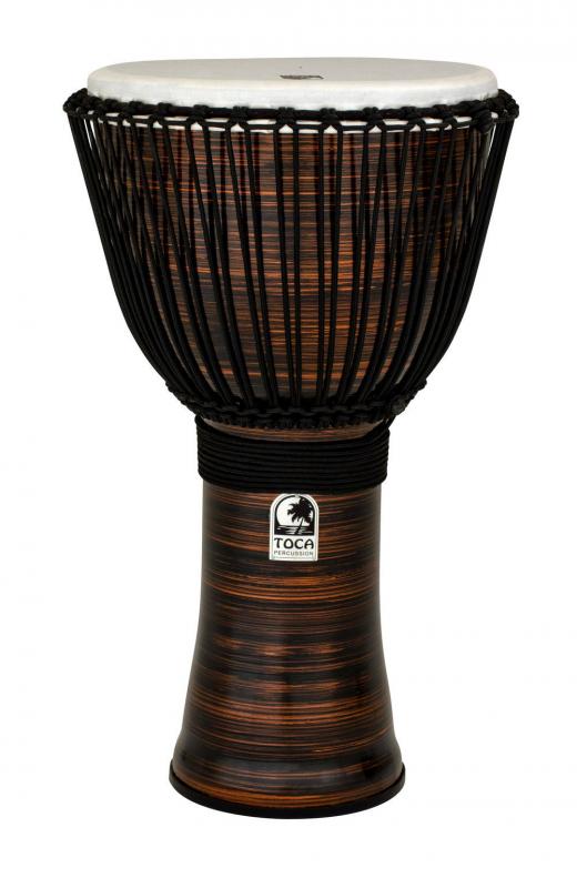 Djembe Freestyle II Rope Tuned Spun Copper with Bag, Toca TF2DJ-14SCB
