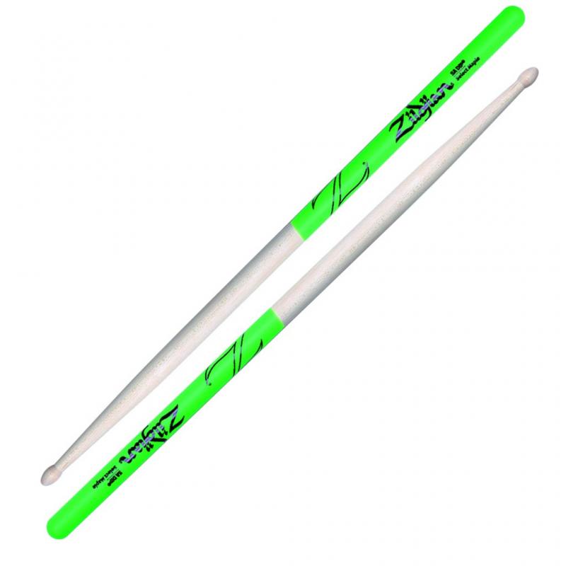 Zildjian 5A Green Dip Maple Drumsticks Wood Tip