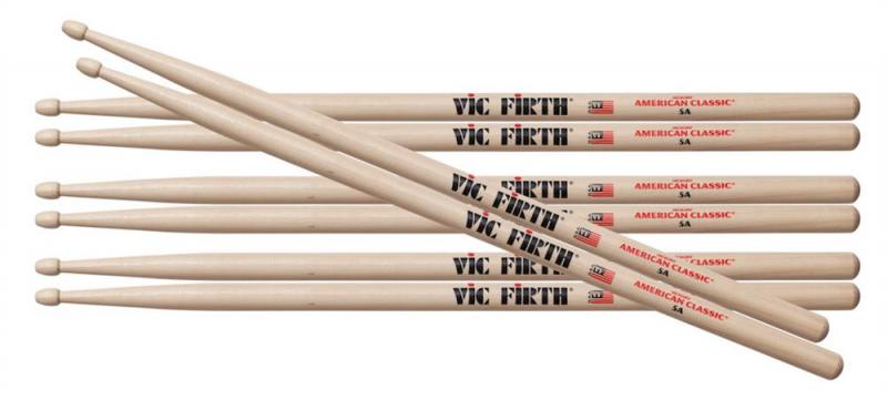 Vic Firth 5A Hickory Value Pack