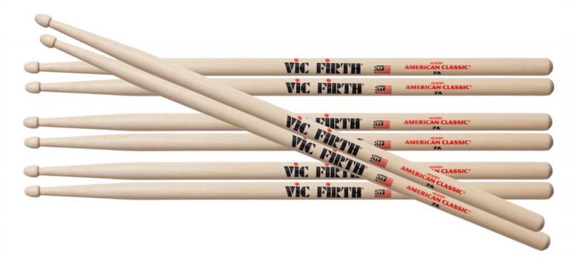 Vic Firth 7A Hickory Value Pack