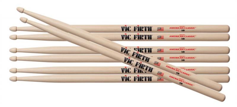 Vic Firth 5B Hickory Value Pack