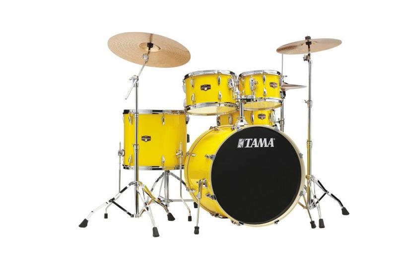 TAMA IMPERIALSTAR IP52H6WC-ELY, klädda i Electro Yellow finish. Chrome finish hardware