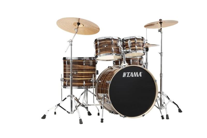 TAMA IMPERIALSTAR IP52H6WC-CTW, klädda i Coffee Teac Wrap finish. Chrome finish hardware