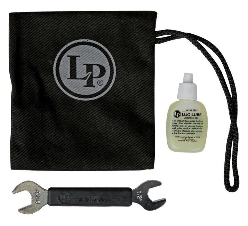 Latin Percussion Tuning lugs & tension rods accessories Accessory Pouch Pro with LP227A tuning key & LP238 Lug Lube , LP227E
