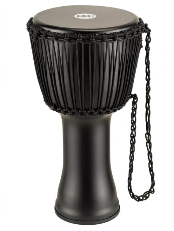 Meinl Percussion 12'' Travel Rope Djembe , Phantom Black, Goat head,