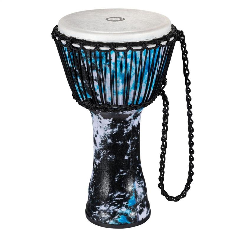 Meinl Percussion Travel Rope Djembe 10'', Galactic Blue Tie Dye, PADJ8-M-F