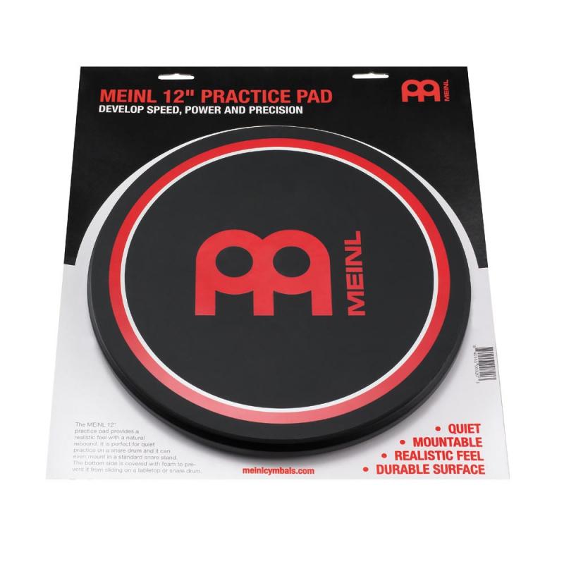 Meinl Percussion Övningsplatta MPP-12 12" - Svart med röd logotyp
