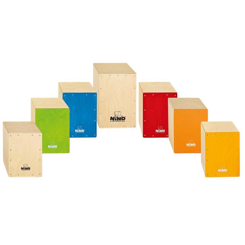 NINO Percussion Classroom Cajon Group Rhythm Set, 7 pcs., NINOSET950