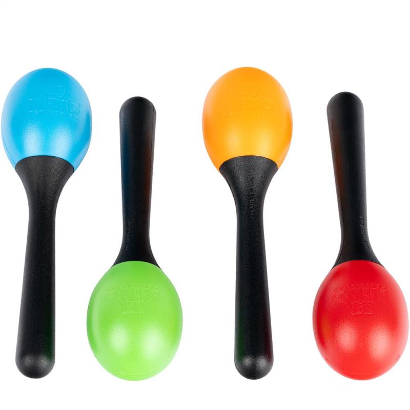 NINO Percussion NINO Maracas Shaker Set, 4 pcs. (SB, GG, OR, R), NINOSET569