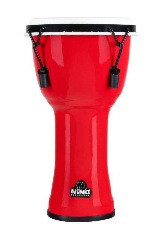 NINO Percussion 8'' Synthetic Djembe, Red, NINO-PMDJ-R
