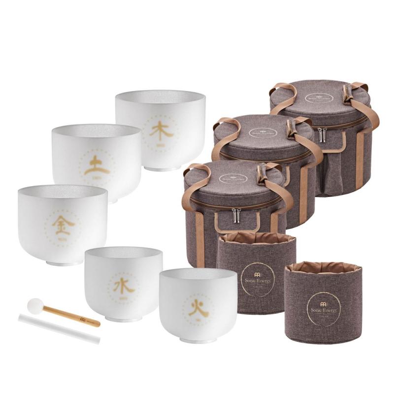 Meinl Percussion TCM Crystal Singing Bowl Set, 5 pcs, TCMCSBSET5