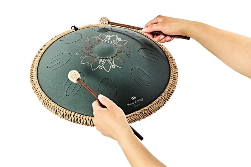 Meinl Percussion Octave Steel Tongue Drum, F Major, Dark Green, OSTD4DGE
