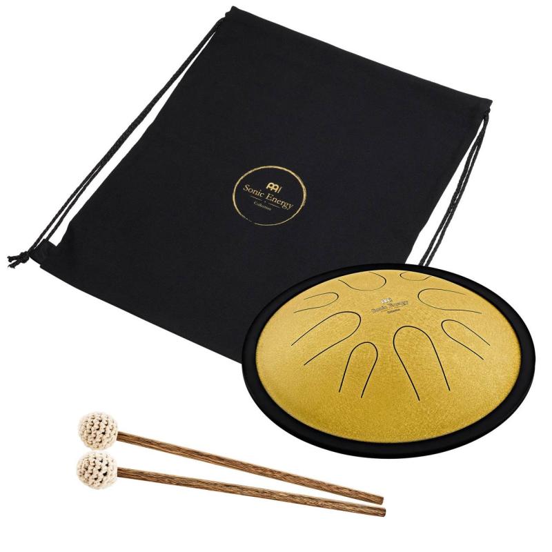 Meinl Percussion Compact Steel Tongue Drum, D Minor, Gold, CSTD3G