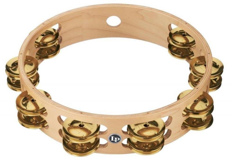 Latin Percussion Tambourine Pro 10 in Double Row LP380B-BR, LP380B-BR