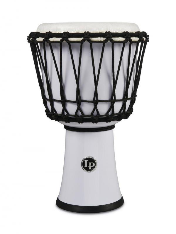 Latin Percussion Djembe World 7-inch Rope Tuned Circle White, LP1607WH